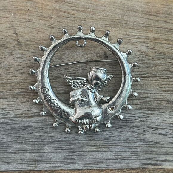 Vintage Danecraft Angel Believe Brooch - Picture 1 of 2
